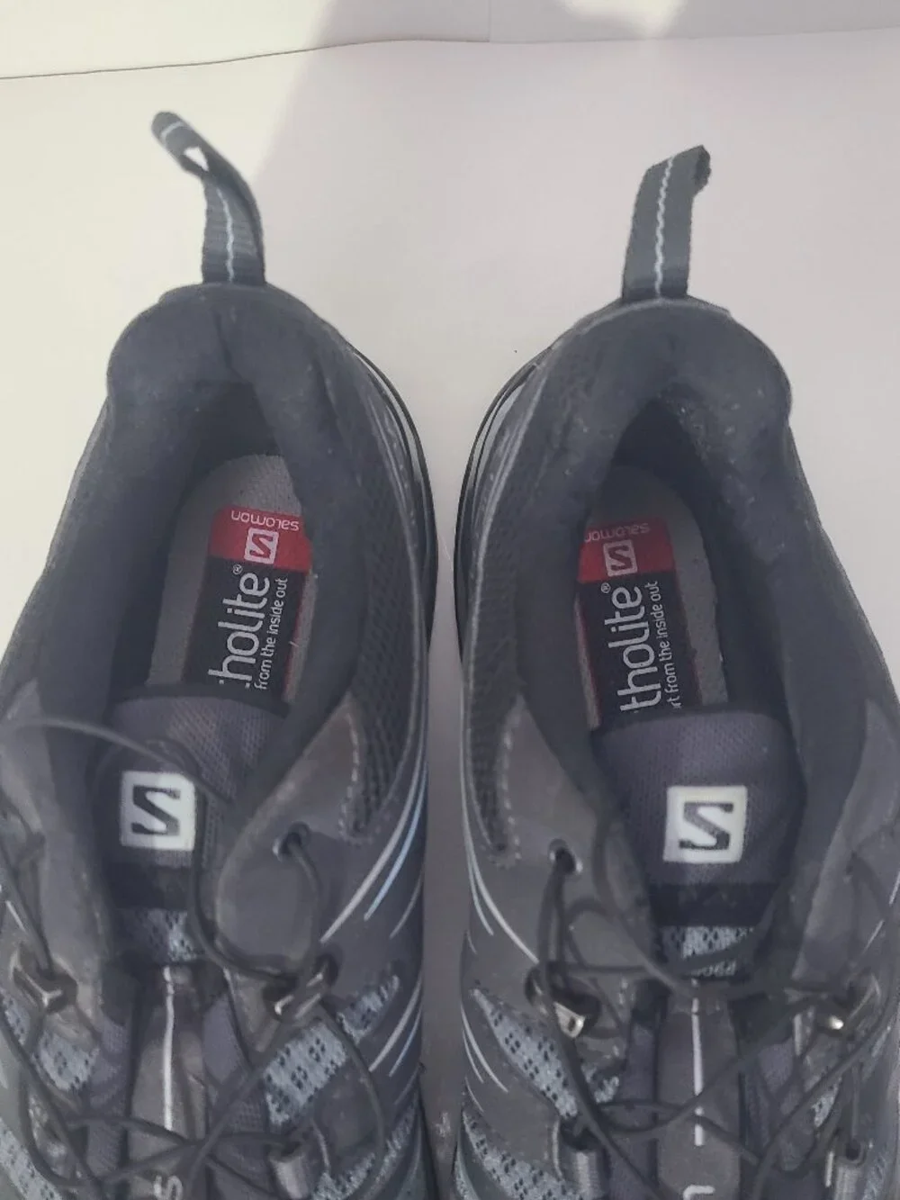 Salomon X Ultra 3 Gray/Black/Blue Hiking Trail Shoes Women's Size 8.5